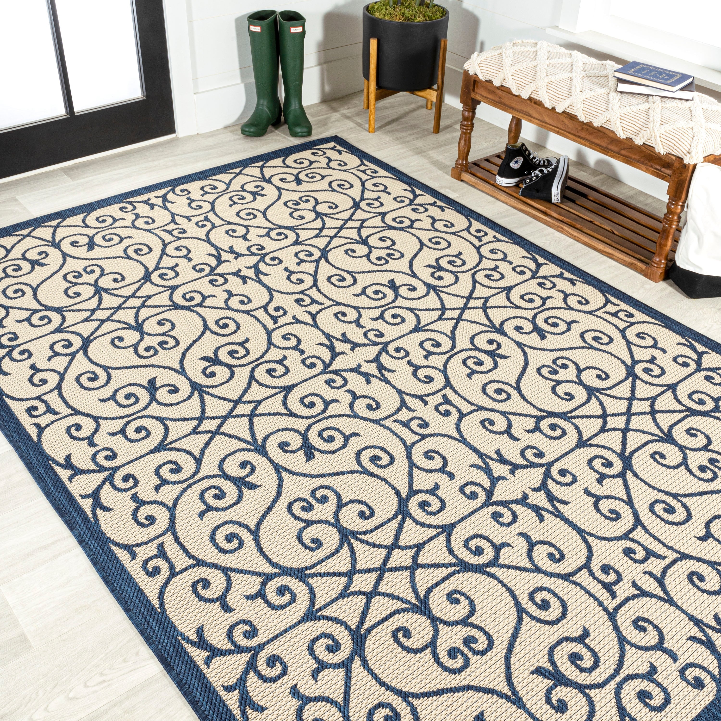 JONATHAN Y Ourika Textured Weave Indoor/Outdoor Area Rug