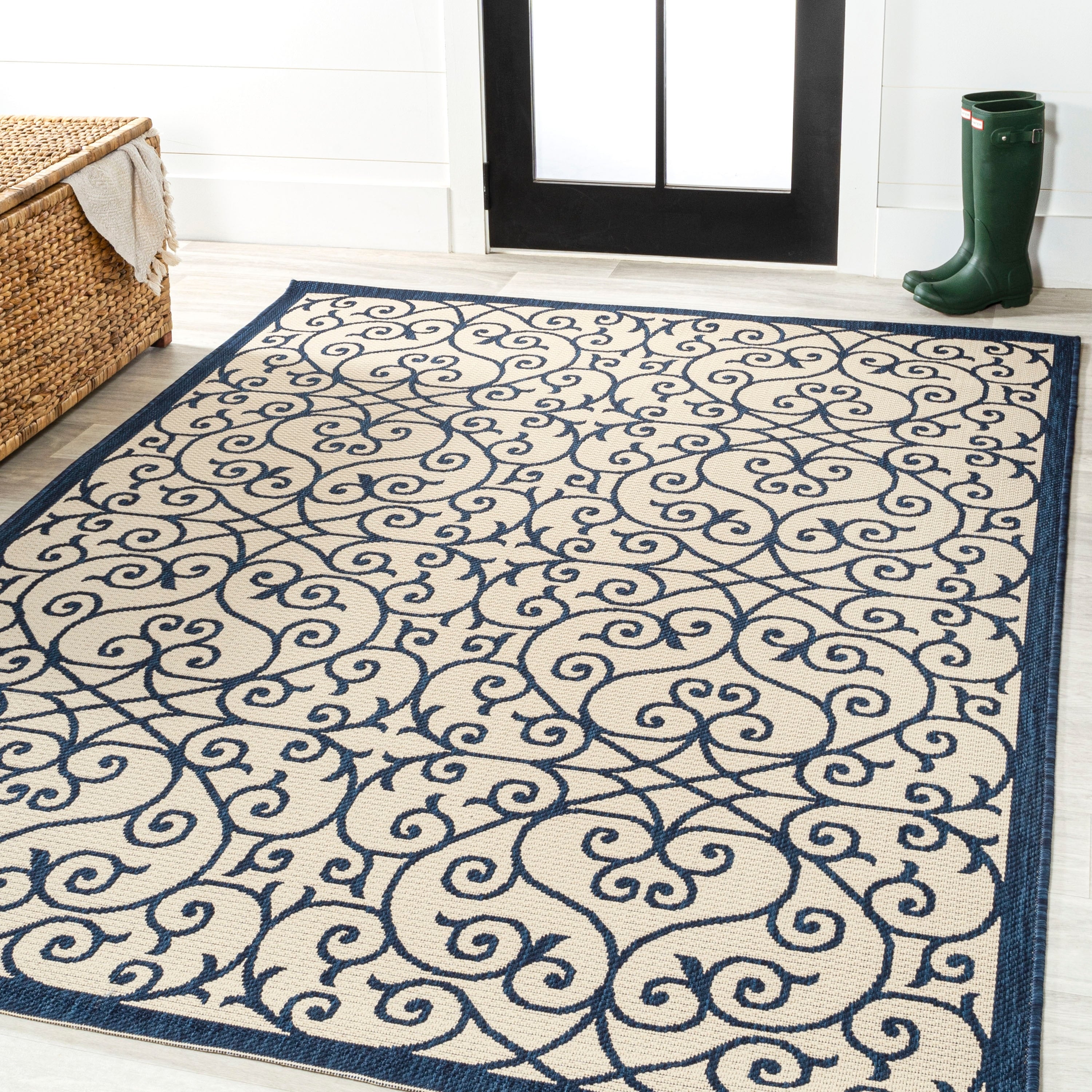 JONATHAN Y Ourika Textured Weave Indoor/Outdoor Area Rug