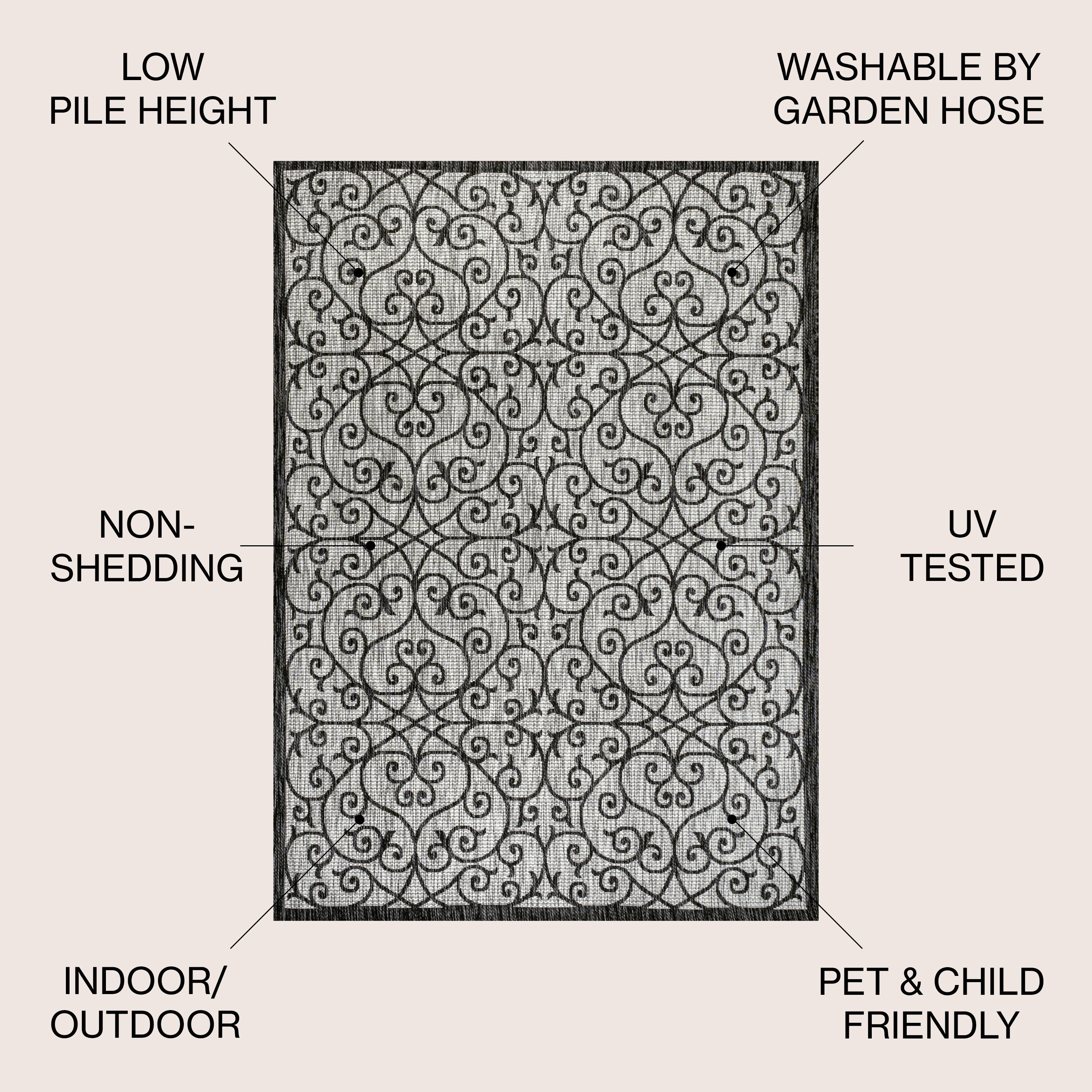 JONATHAN Y Ourika Textured Weave Indoor/Outdoor Area Rug
