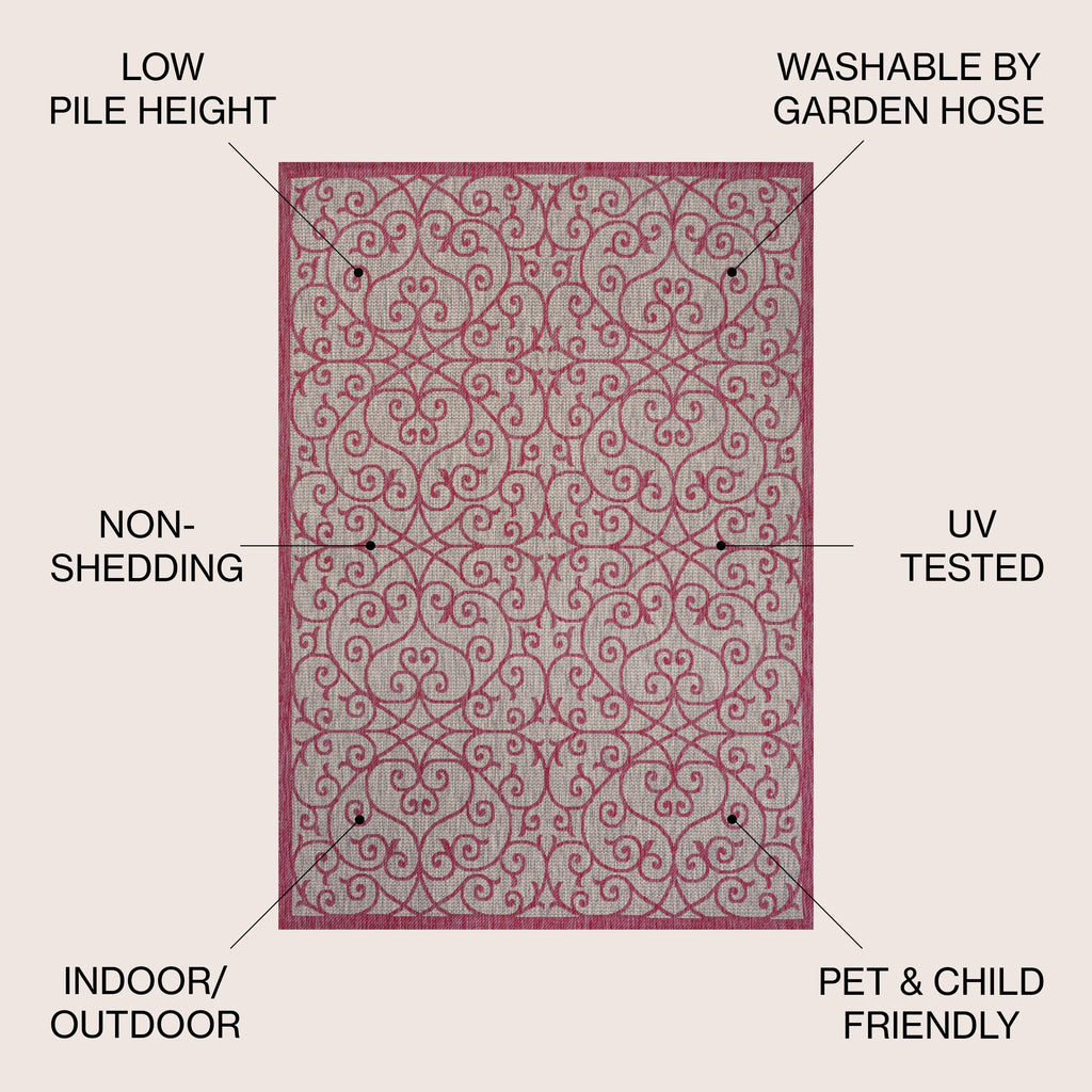 JONATHAN Y Ourika Textured Weave Indoor/Outdoor Area Rug