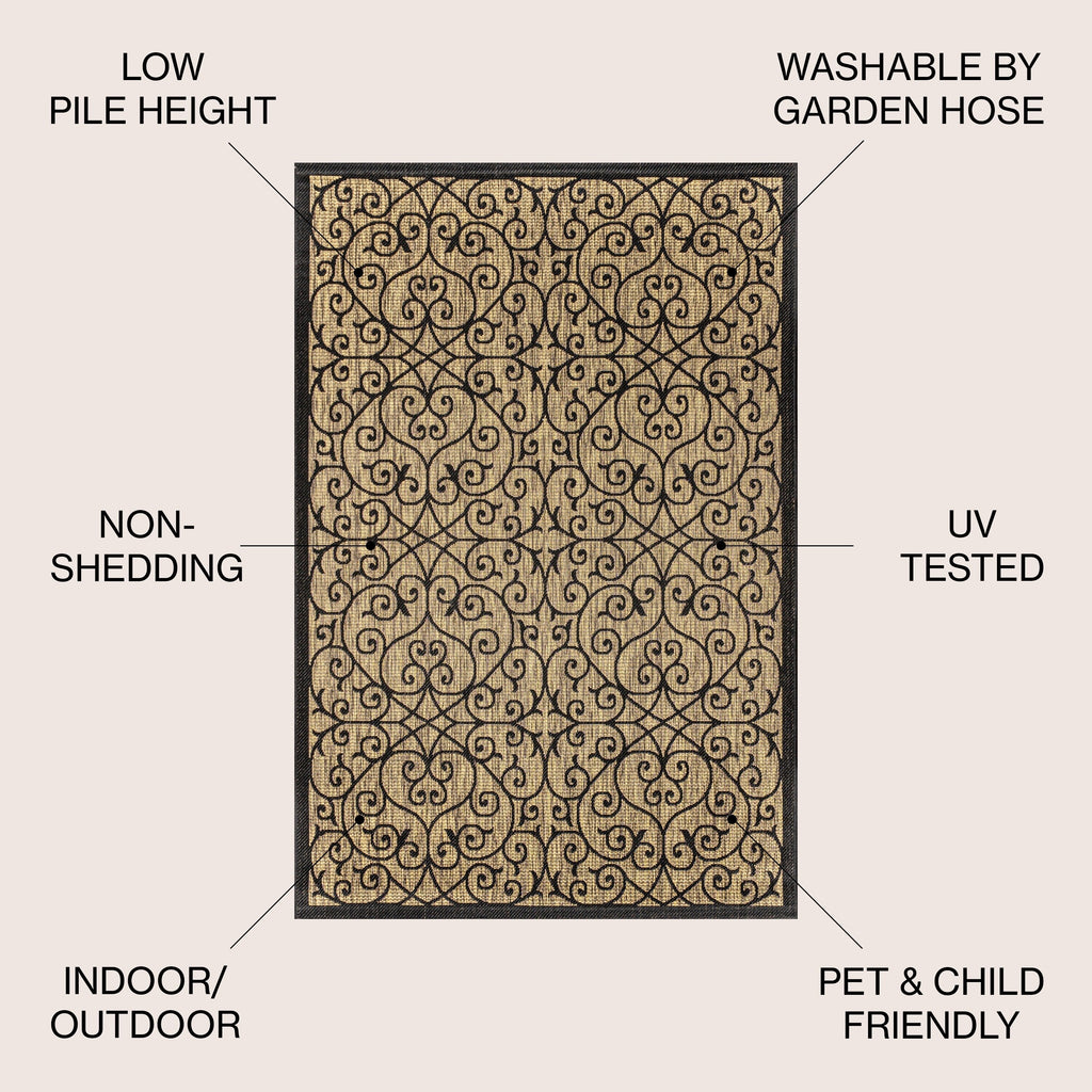 JONATHAN Y Ourika Textured Weave Indoor/Outdoor Area Rug