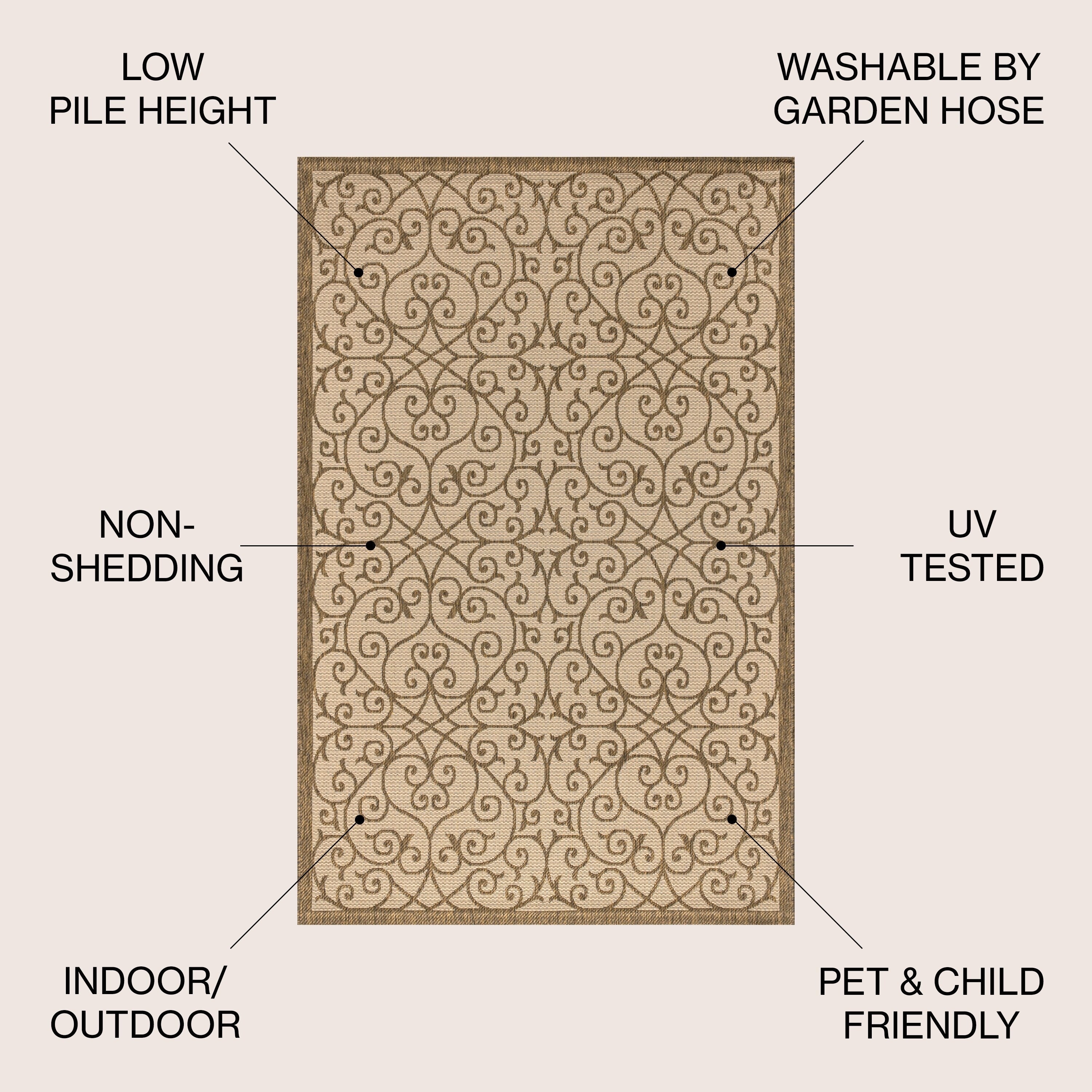 JONATHAN Y Ourika Textured Weave Indoor/Outdoor Area Rug