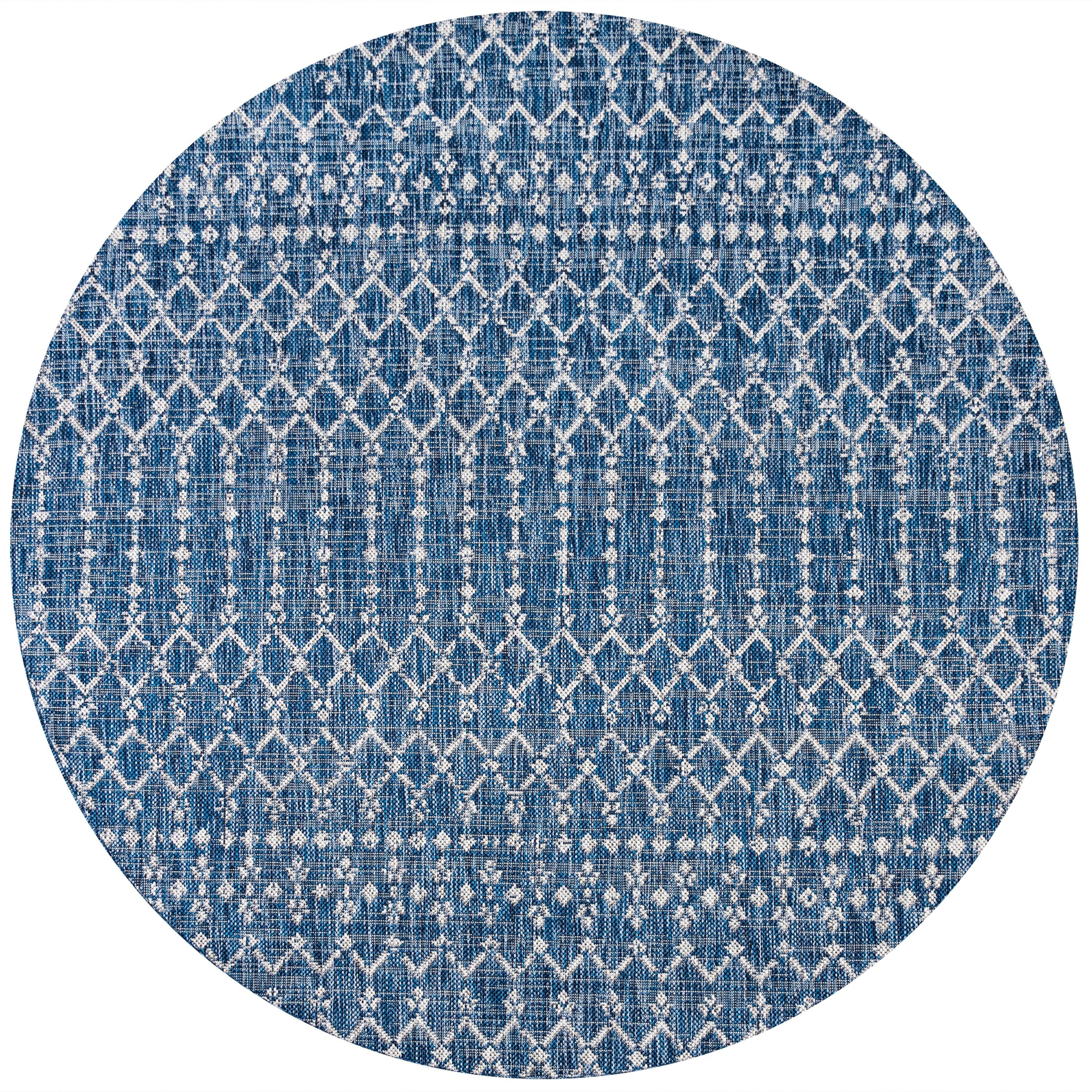 JONATHAN Y Trebol Moroccan Geometric Textured Weave Indoor/Outdoor Area Rug
