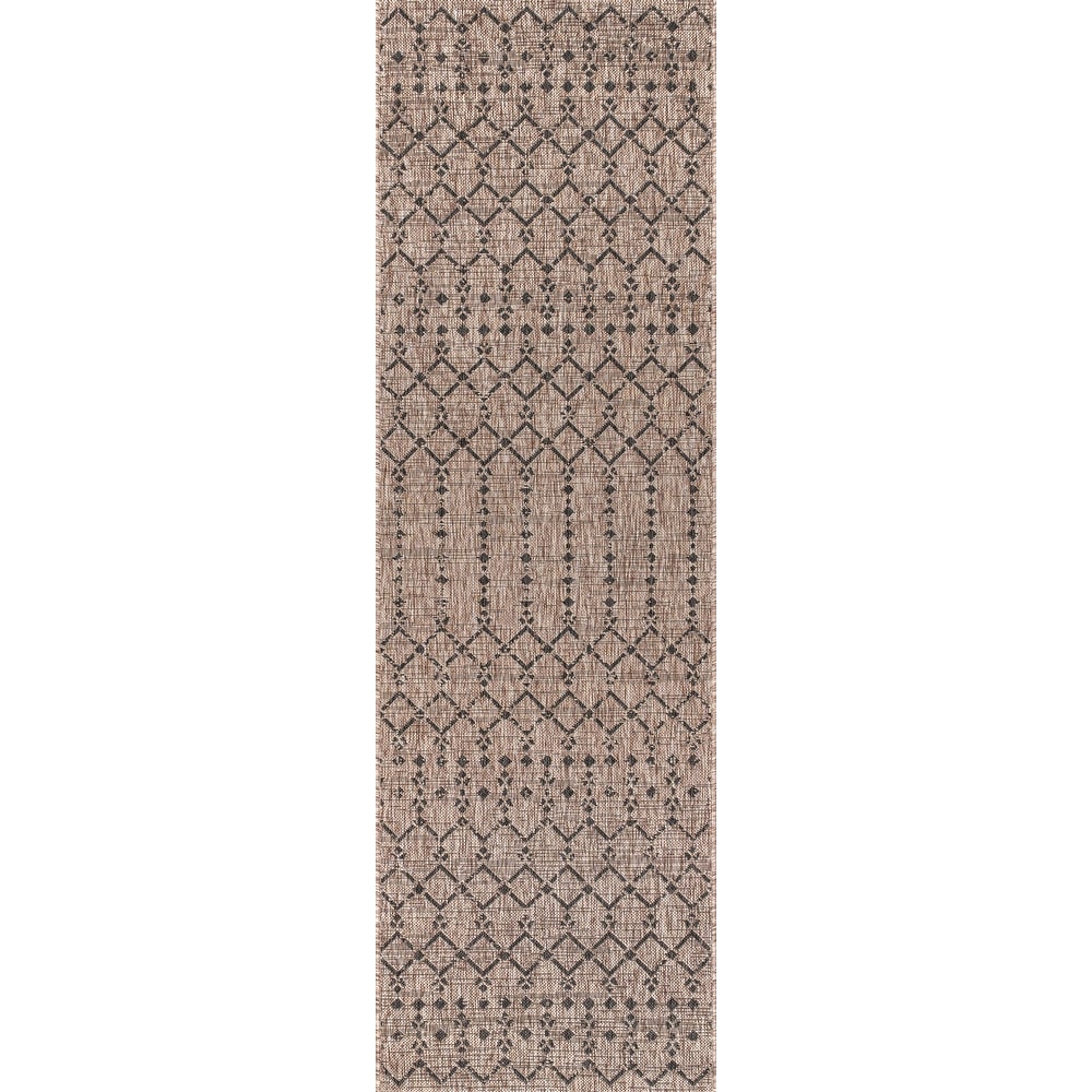 JONATHAN Y Trebol Moroccan Geometric Textured Weave Indoor/Outdoor Area Rug