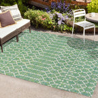 JONATHAN Y Trebol Moroccan Geometric Textured Weave Indoor/Outdoor Area Rug