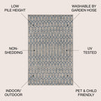 JONATHAN Y Trebol Moroccan Geometric Textured Weave Indoor/Outdoor Area Rug
