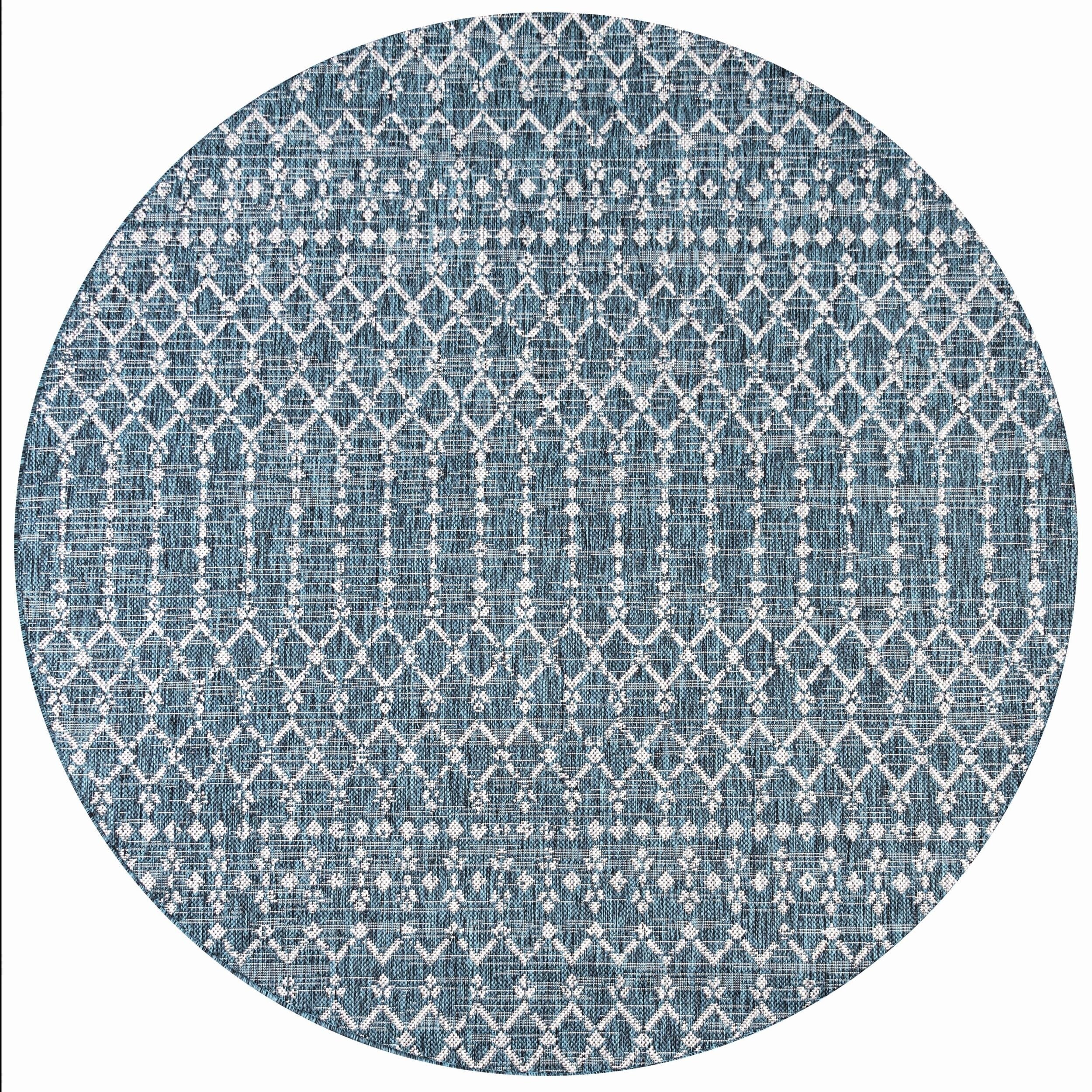 JONATHAN Y Trebol Moroccan Geometric Textured Weave Indoor/Outdoor Area Rug