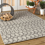 JONATHAN Y Trebol Moroccan Geometric Textured Weave Indoor/Outdoor Area Rug