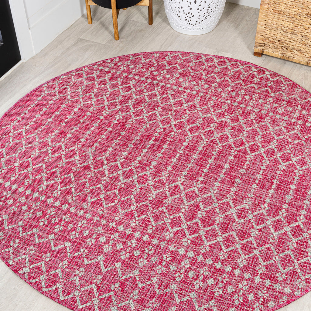 JONATHAN Y Trebol Moroccan Geometric Textured Weave Indoor/Outdoor Area Rug