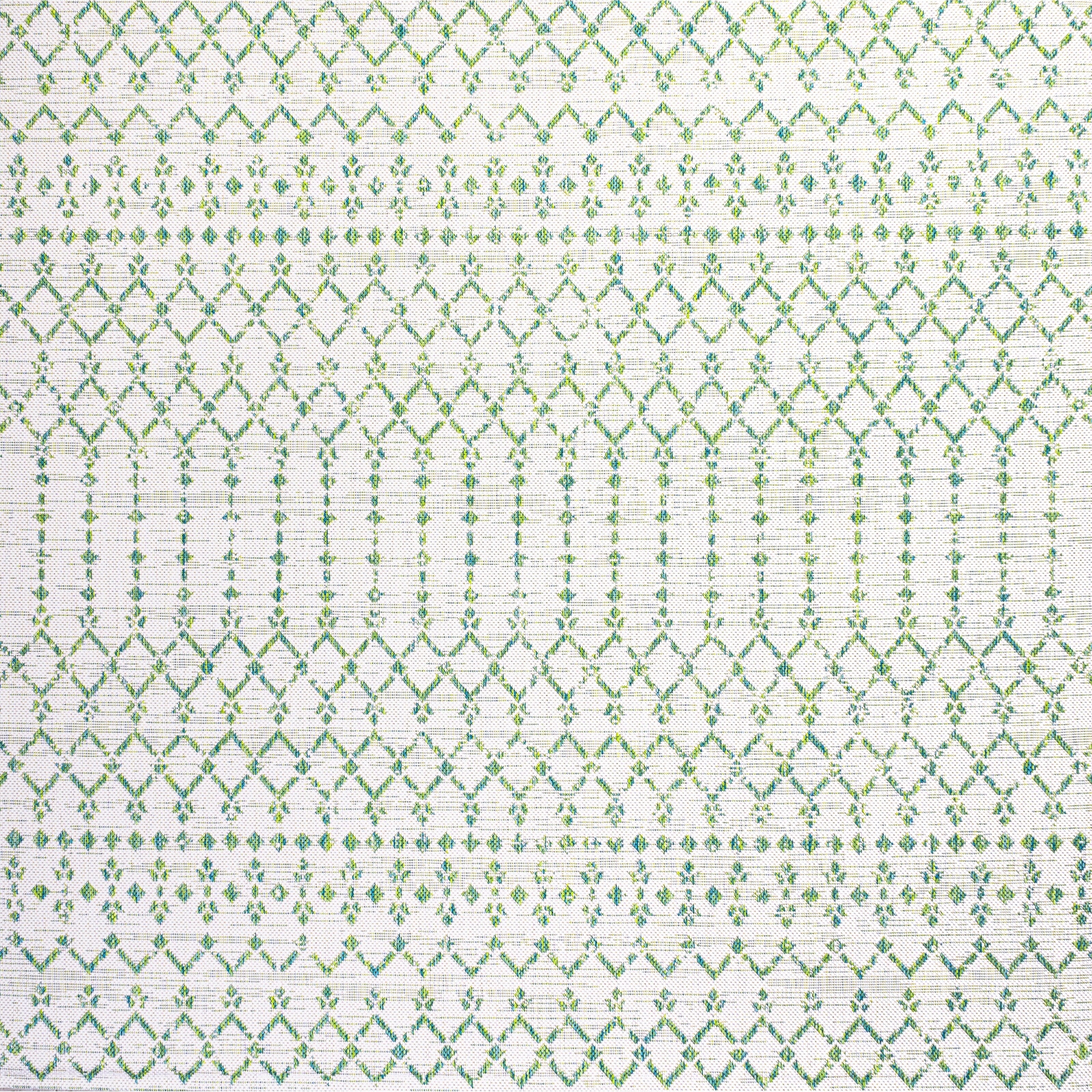 JONATHAN Y Trebol Moroccan Geometric Textured Weave Indoor/Outdoor Area Rug