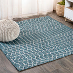JONATHAN Y Trebol Moroccan Geometric Textured Weave Indoor/Outdoor Area Rug