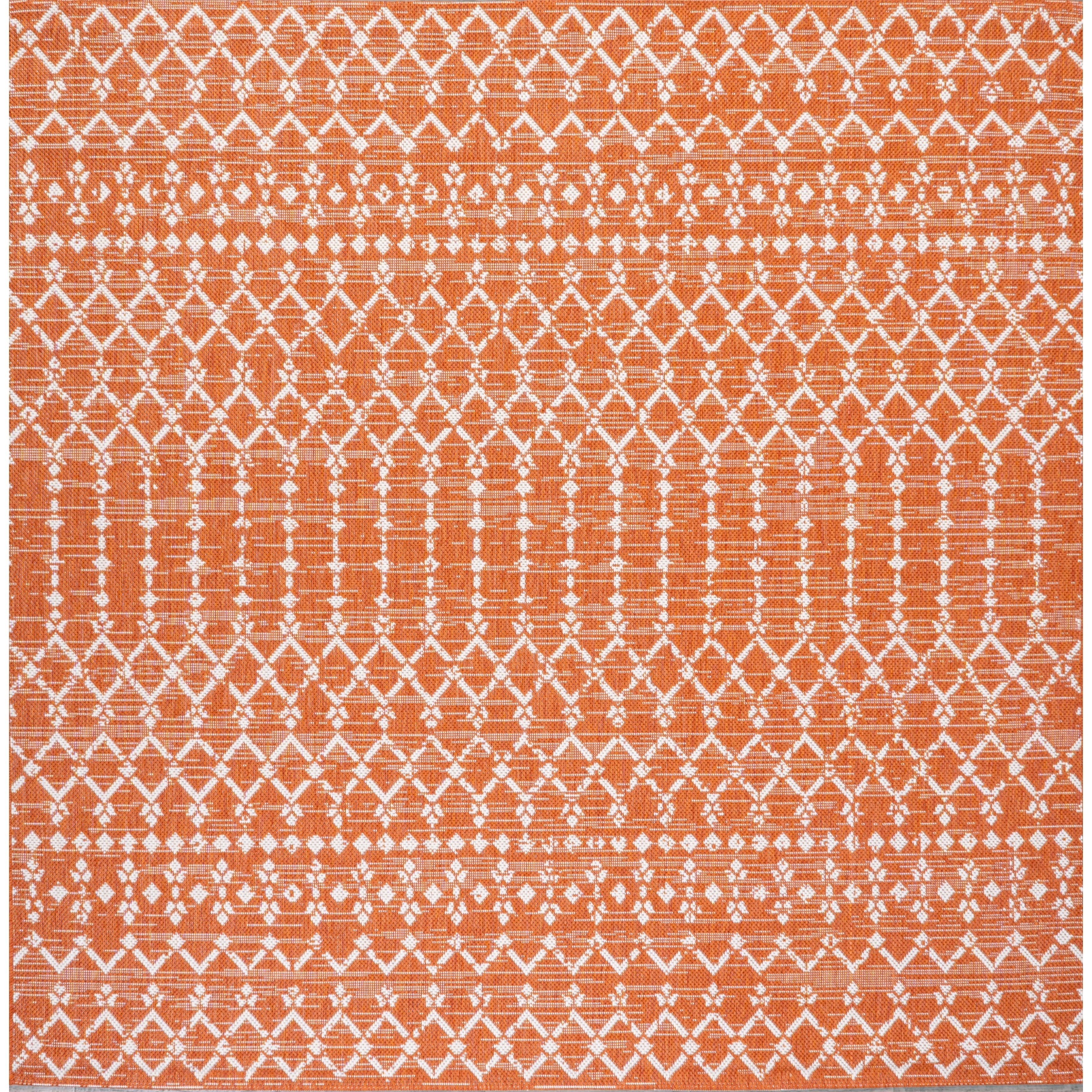 JONATHAN Y Trebol Moroccan Geometric Textured Weave Indoor/Outdoor Area Rug