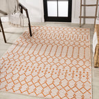 JONATHAN Y Trebol Moroccan Geometric Textured Weave Indoor/Outdoor Area Rug