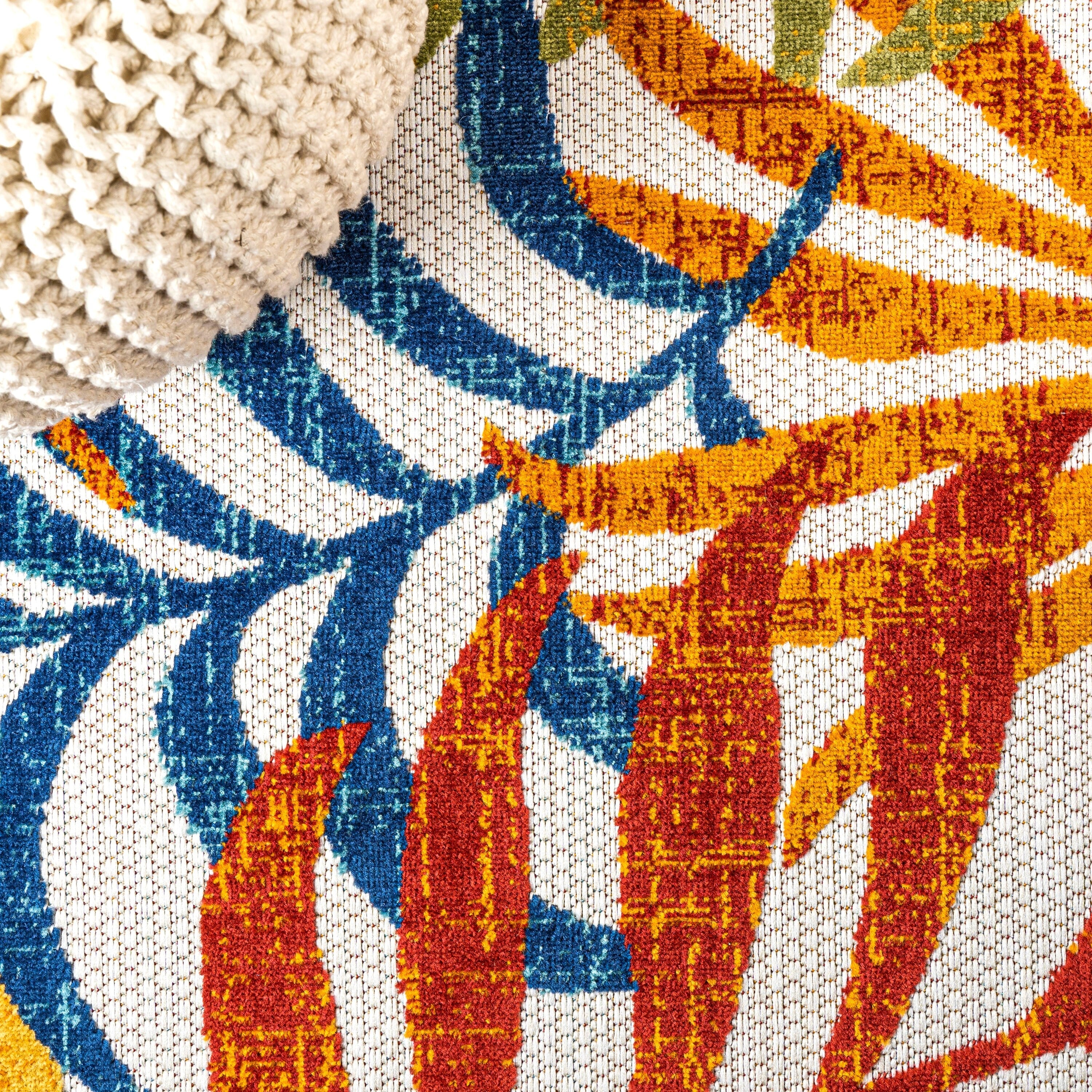 JONATHAN Y Aydin Palm Leaves Indoor/Outdoor Area Rug