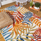 JONATHAN Y Aydin Palm Leaves Indoor/Outdoor Area Rug