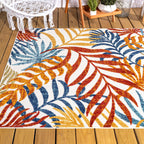 JONATHAN Y Aydin Palm Leaves Indoor/Outdoor Area Rug