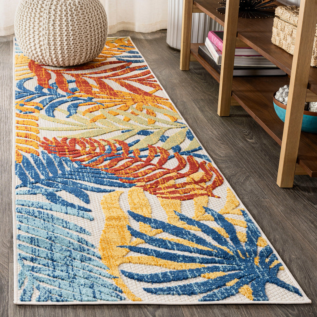 JONATHAN Y Aydin Palm Leaves Indoor/Outdoor Area Rug