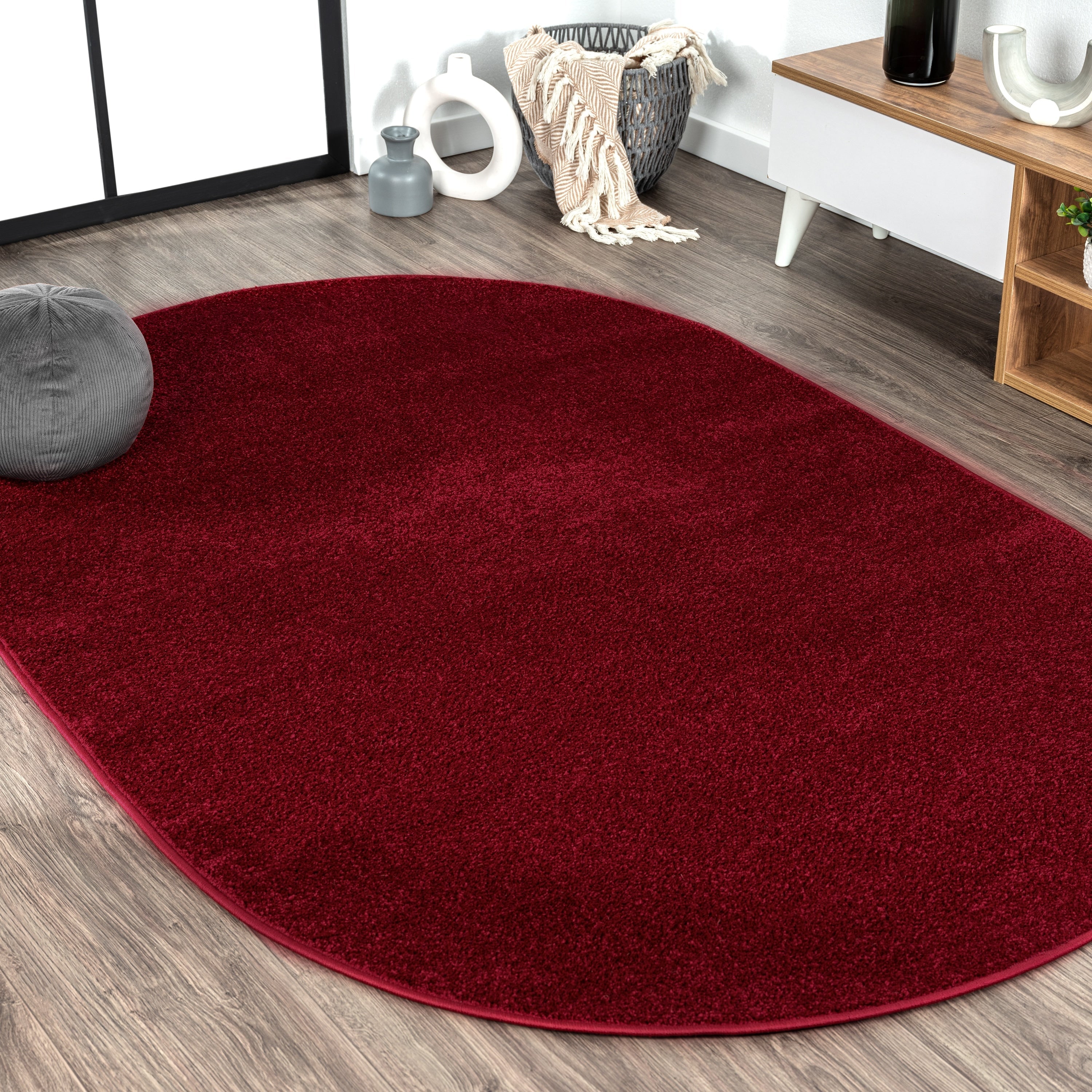 JONATHAN Y Tumbling Solid Low-Pile Area Rug