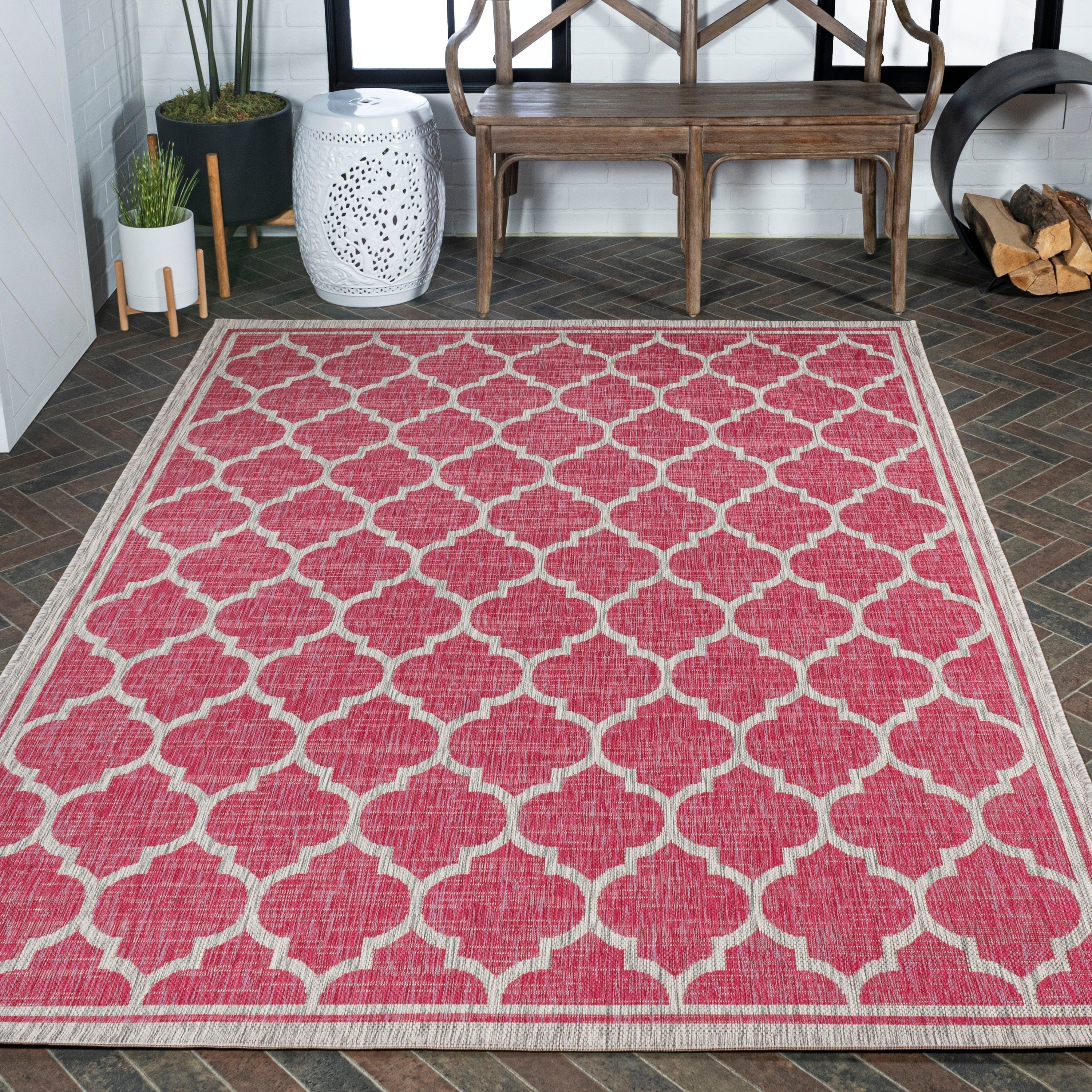 JONATHAN Y Zinnia Textured Weave Indoor/Outdoor Area Rug