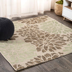 JONATHAN Y Floral Textured Weave Indoor/Outdoor Area Rug