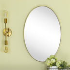 TEHOME Javell Oval Metal Wall Mirror