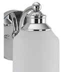 Jayne Iron/Frosted Glass Farmhouse Cottage LED Vanity Light, by JONATHAN Y