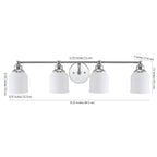 Jayne Iron/Frosted Glass Farmhouse Cottage LED Vanity Light, by JONATHAN Y