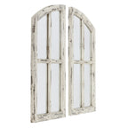 Jolene Arched Window Pane Mirrors (Set of 2)