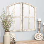 Jolene Arched Window Pane Mirrors (Set of 2)