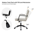 Joseph Modern Task Faux Leather Chair with Tilt Lock and Center Tilt by HULALA HOME