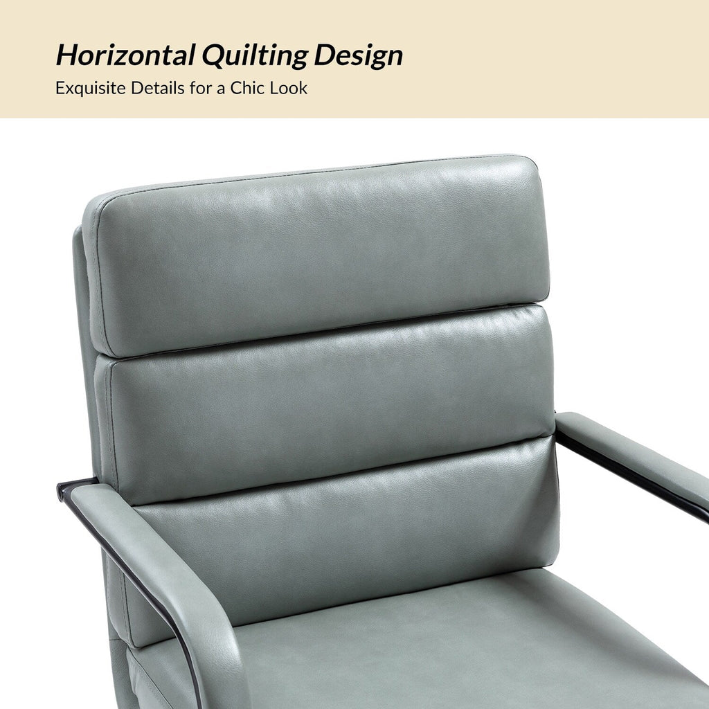 Joseph Modern Task Faux Leather Chair with Tilt Lock and Center Tilt by HULALA HOME