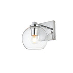 Julian 1 Light Black and Clear Bath Sconce