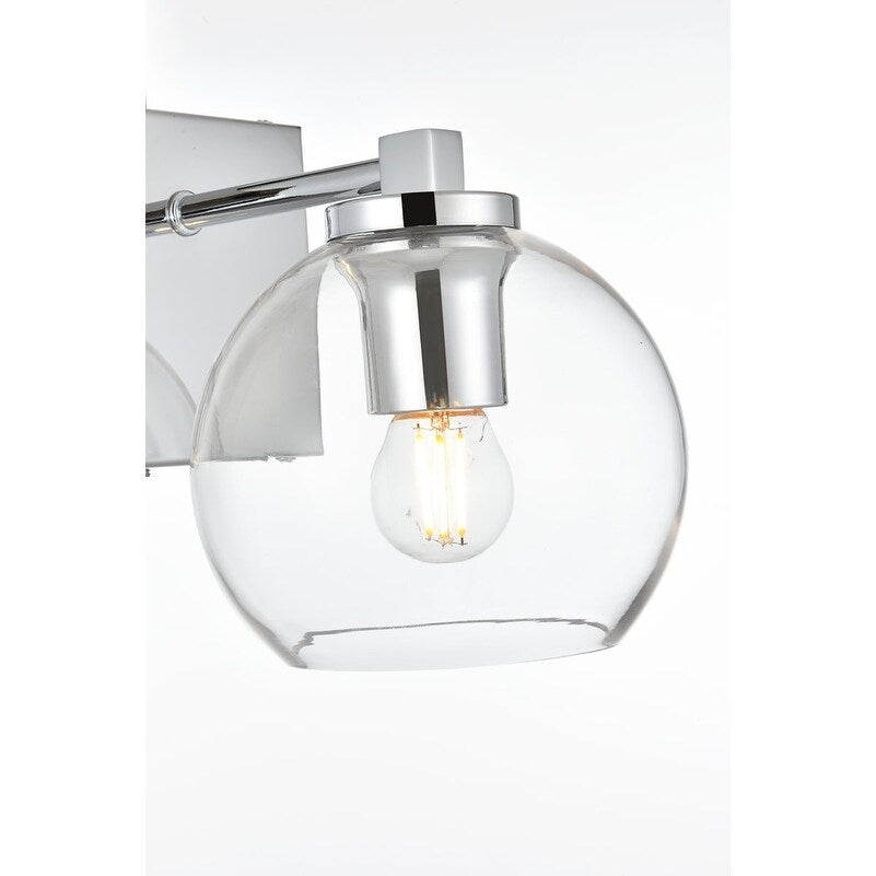 Julian 1 Light Black and Clear Bath Sconce