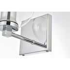 Julian 1 Light Black and Clear Bath Sconce
