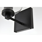 Julian 1 Light Black and Clear Bath Sconce