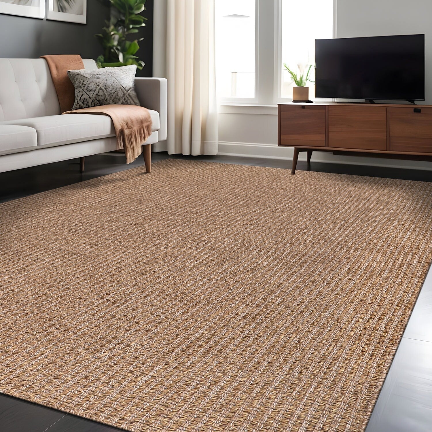 Beverly Rug Easy Clean Non Shedding Jute Rug