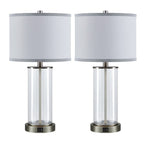 KAWOTI 23.25 Touch Control Table Lamp Set with USB Port and Bulbs