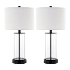 KAWOTI 23.25 Touch Control Table Lamp Set with USB Port and Bulbs