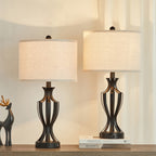 KAWOTI 23 Touch Control Table Lamp Set with Bulbs, USB Port(set of 2) - W12 * H23.25