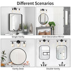 KAWOTI 3-Light Dimmable Bathroom Vanity Light with Glass Shade - L22 x W7 x H10.5