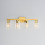 KAWOTI 29inch 4-Light Modern Bathroom Vanity Light with Clear Glass Shades