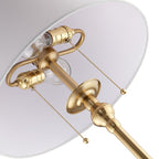 KAWOTI 60.5'' 2-Light Floor Lamp with Empire Fabric Shade