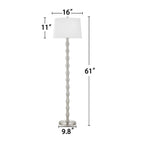 KAWOTI 61'' Floor Lamp with Empire Fabric Shade