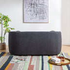 KINWELL Boucle Upholstered 2-Seats Loveseat with Pillows