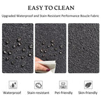 KINWELL Boucle Upholstered 2-Seats Loveseat with Pillows