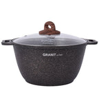 KUKMARA Granit Ultra Aluminum Marble Non-Stick Pot w/Glass Lid