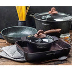 KUKMARA Granit Ultra Aluminum Marble Non-Stick Pot w/Glass Lid