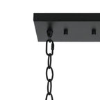 Kasy Modern 5-Light Linear Chandelier Textured Glass Kitchen Island Light Unique Design