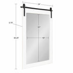 Kate and Laurel Cates Rustic Rectangular Wall Mirror