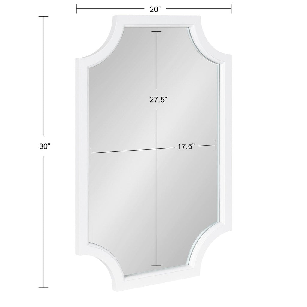 Kate and Laurel Hogan Scalloped Wood Framed Mirror